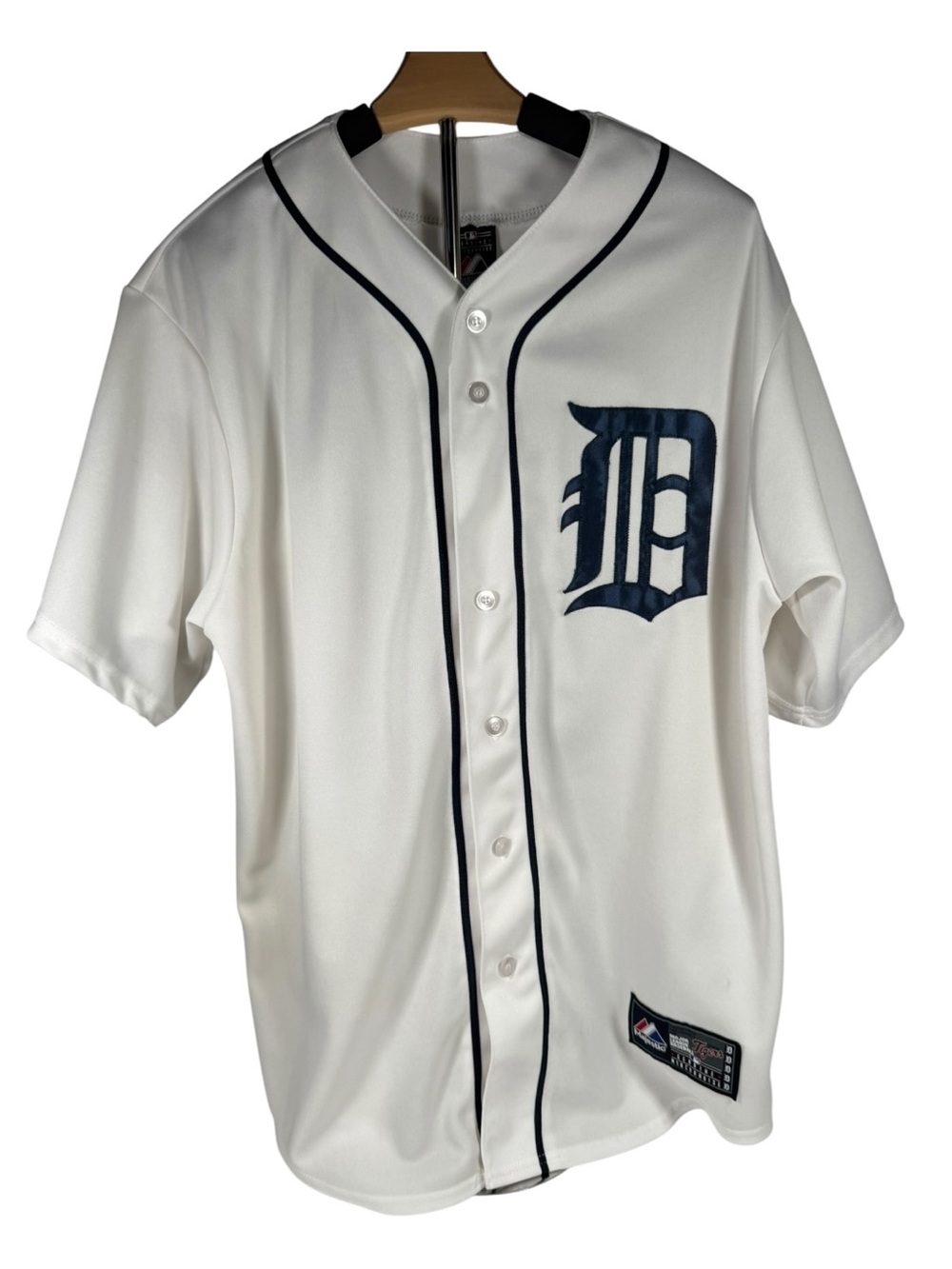 Miguel Cabrera Tigers Jersey Majestic Home White Mens Large MLB - Picture 3 of 5